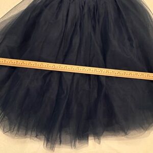 Chic Midnight Blue Tulle A-Line Skirt